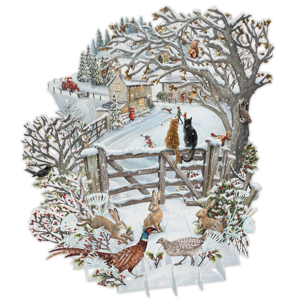 3D Stand Up & Stand Out Let it  Snow Christmas Card