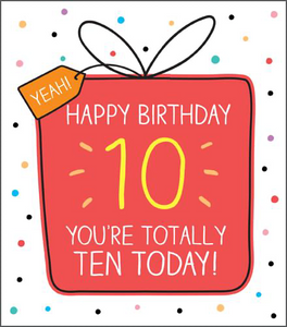 10th Birthday Card