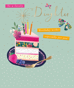 Daughter Cake Birthday Card