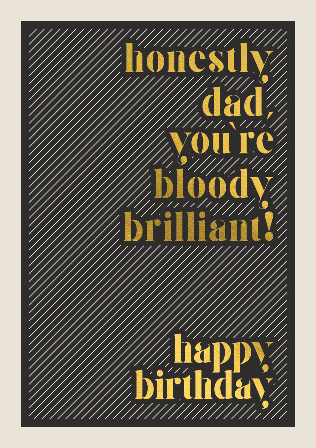 Bloody Brilliant Dad Birthday Card