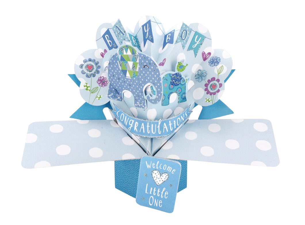 3D Pop Up Baby Boy Card