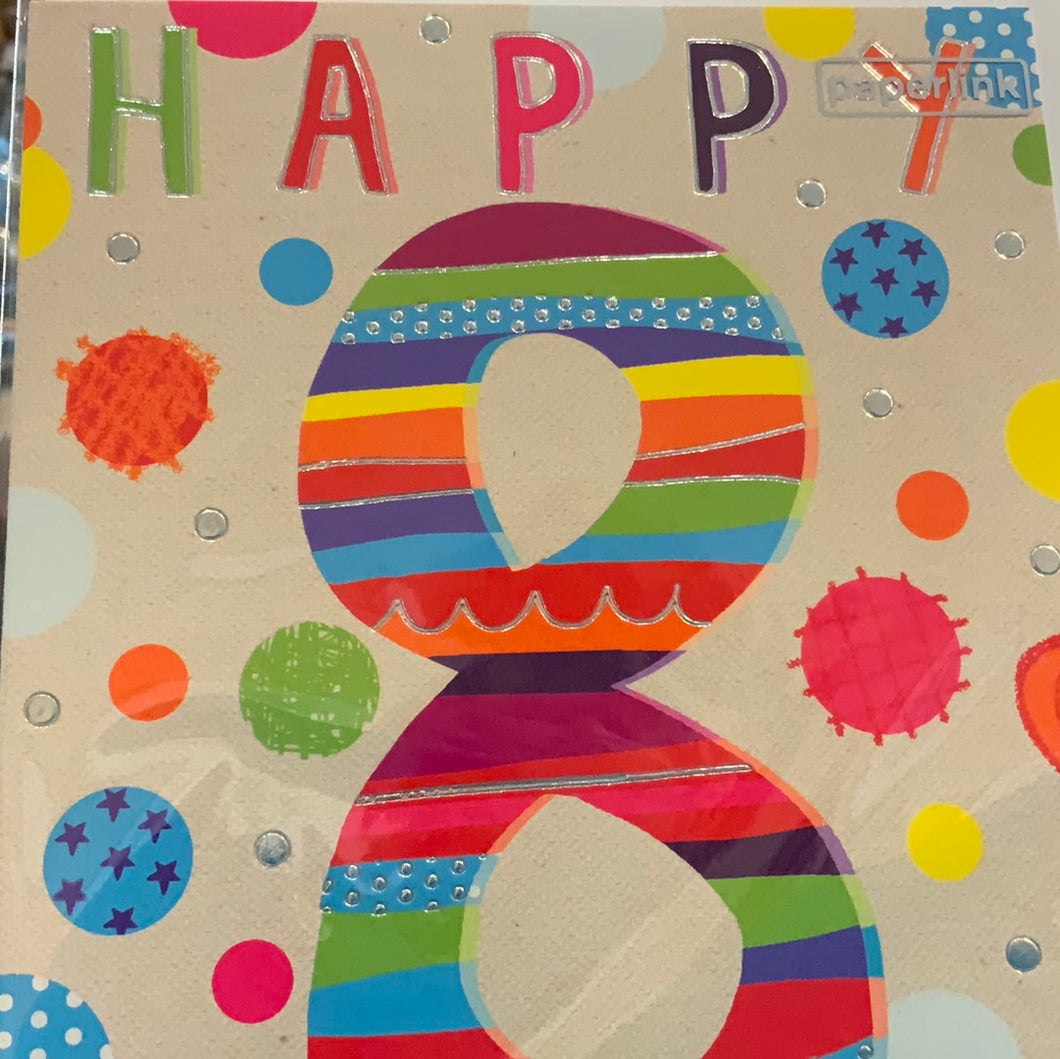 8th  Birthday Card