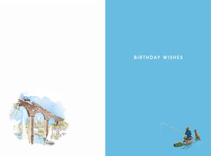 Fishing Sail Boats Birthday Card