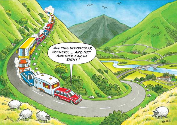 Slow Caravan Driver Humour Birthday Card
