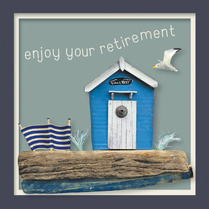 Beach Huts Retirement Card