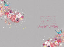 Load image into Gallery viewer, Fabulous Friend Butterfly &amp; Flowers 30th Birthday Card
