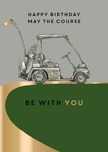 Golf Buggy Birthday Card