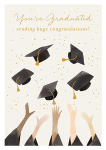 Throwing Hats Graduation Card