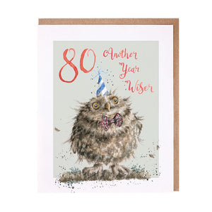 80th Birthday Card by Wrendale Designs