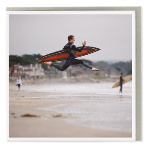 Leaping Surfer Blank Card