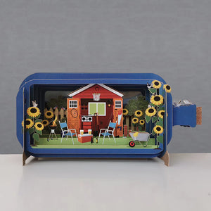 Garden Summer House 3D Pop Up Bottle Card