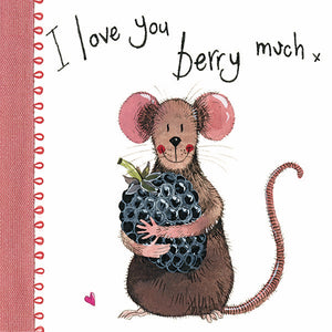 Love You Berry Much Blank Card