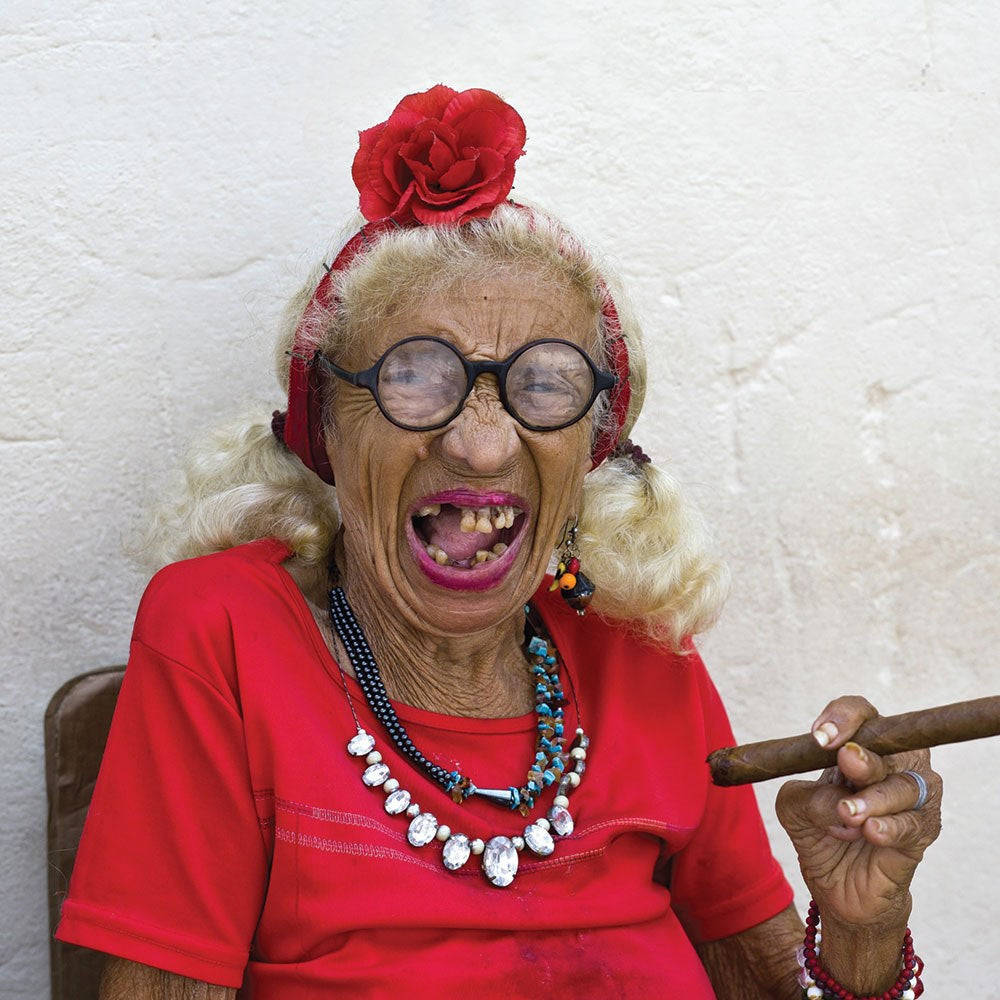 Lady with Cigar Birthday Card