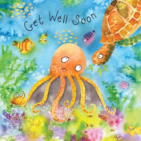 Octopus Get Well Card