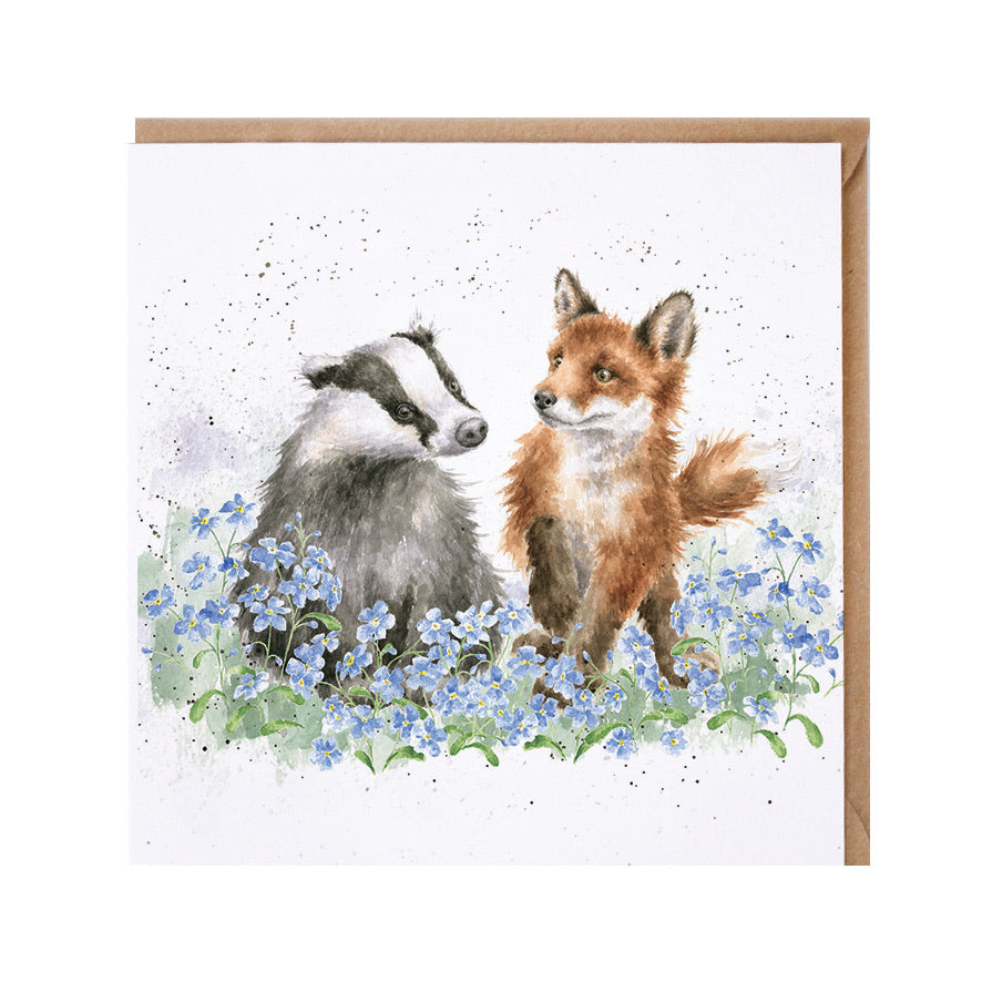 Fox & Badger Blank Card by Wrendale Designs