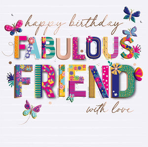 Fabulous Friend Birthday Card