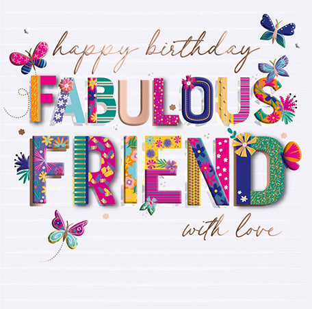 Fabulous Friend Birthday Card