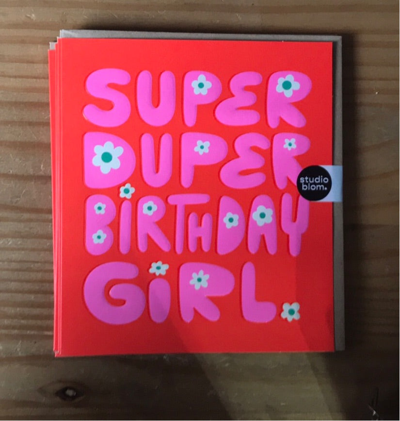 Super Duper Birthday Girl Card