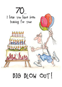 70th Birthday Card