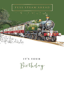 Steam Train Birthday Card