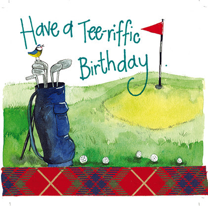 Have A Tee-rrific Birthday Golf Birthday Card by Alex Clark