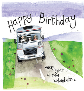 Caravan Camper Birthday Card by Alex Clark