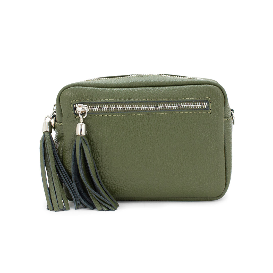 Olive Green Leather Handbag