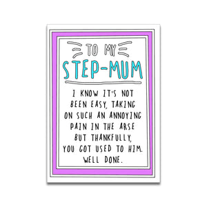 Humorous Step-Mum Blank Card