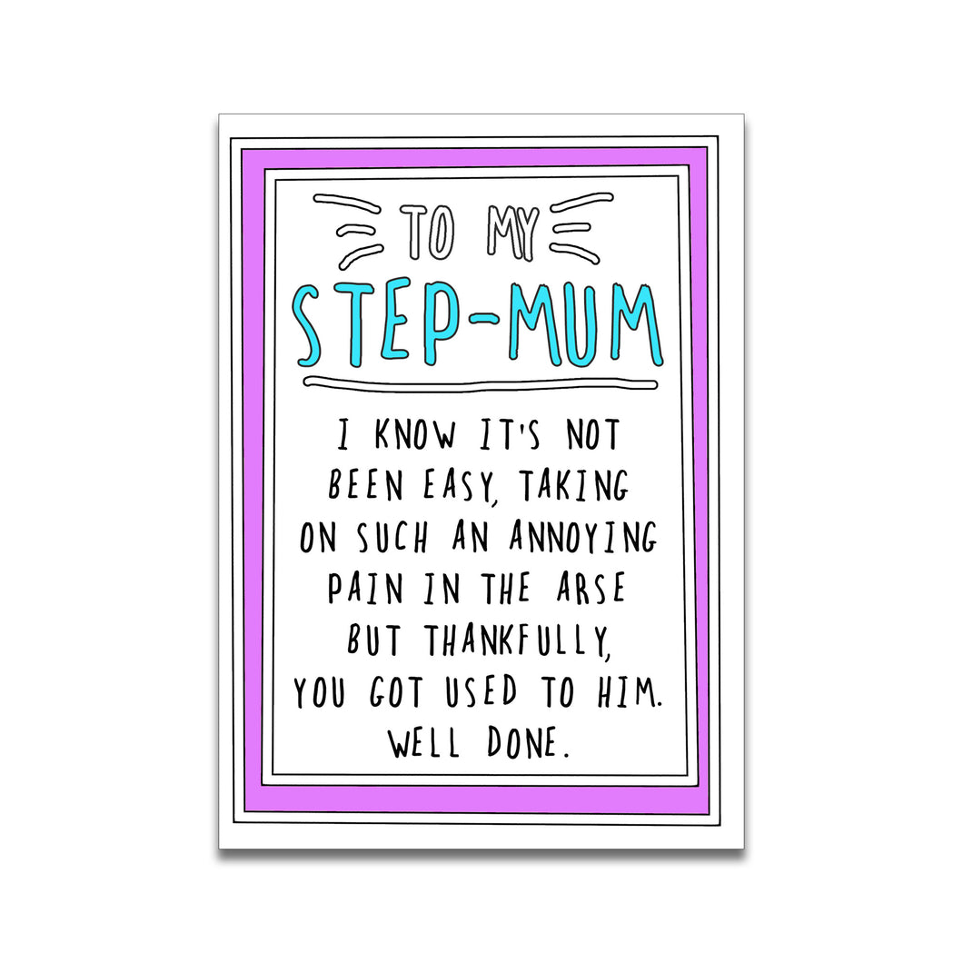 Humorous Step-Mum Blank Card