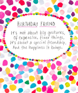 Friend Poem Birthday Card