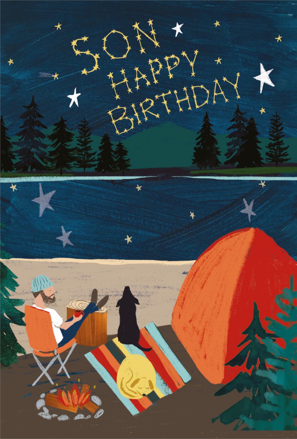 Son Camping Birthday Card