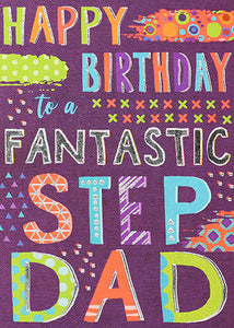 Fantastic Step Dad Birthday Card