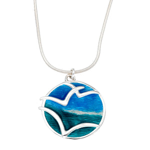 Enamel Silver Necklace