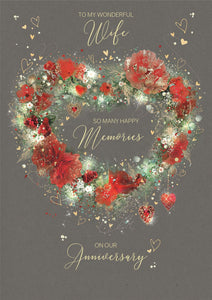 Wonderful Wife Our Anniversary Happy Memories Card