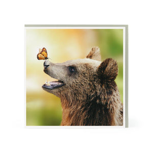 Bear & Butterfly Blank Card