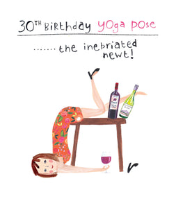 30th Yoga Birthday Card