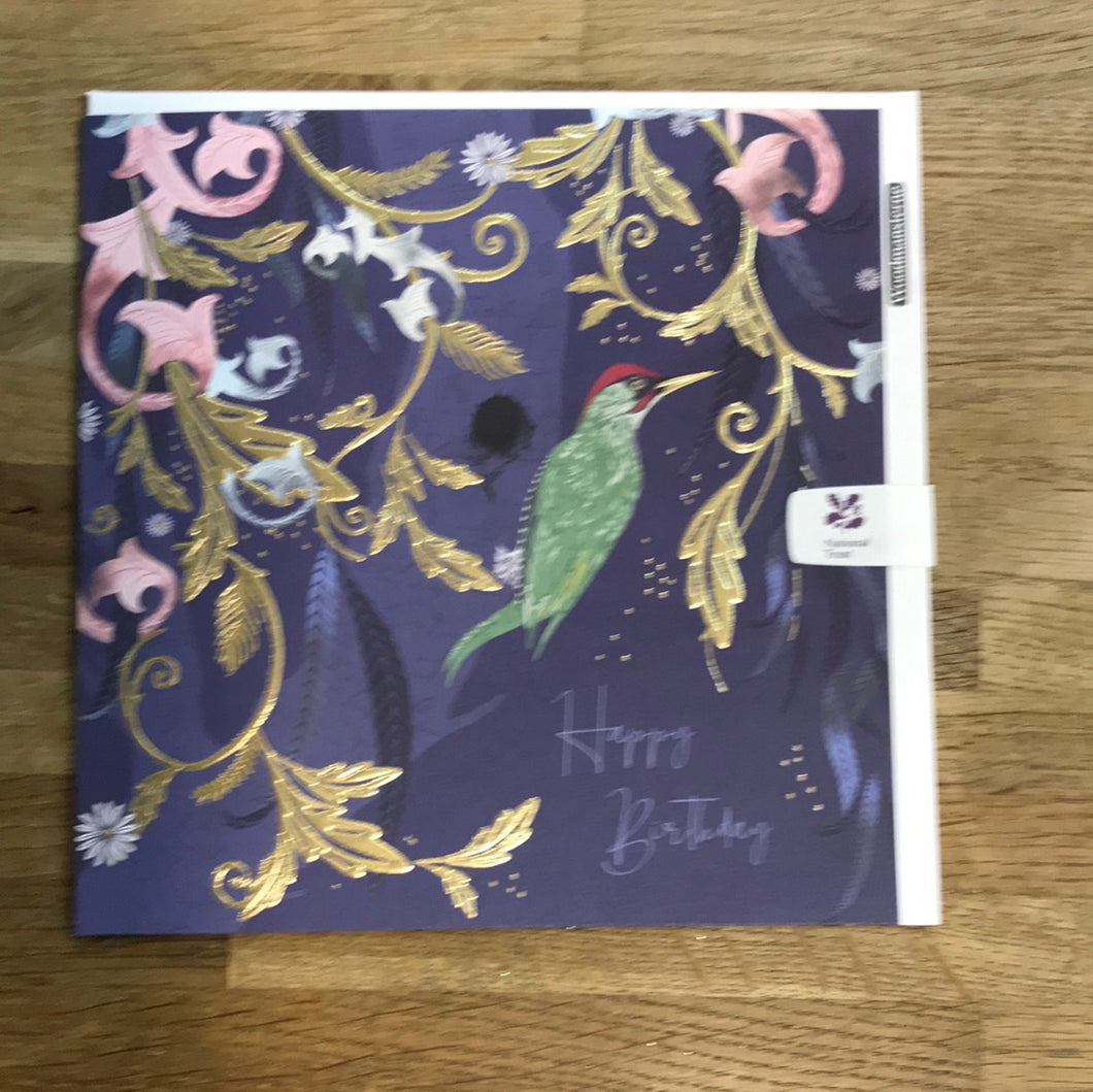 National Trust Woodpecker Birthday Card