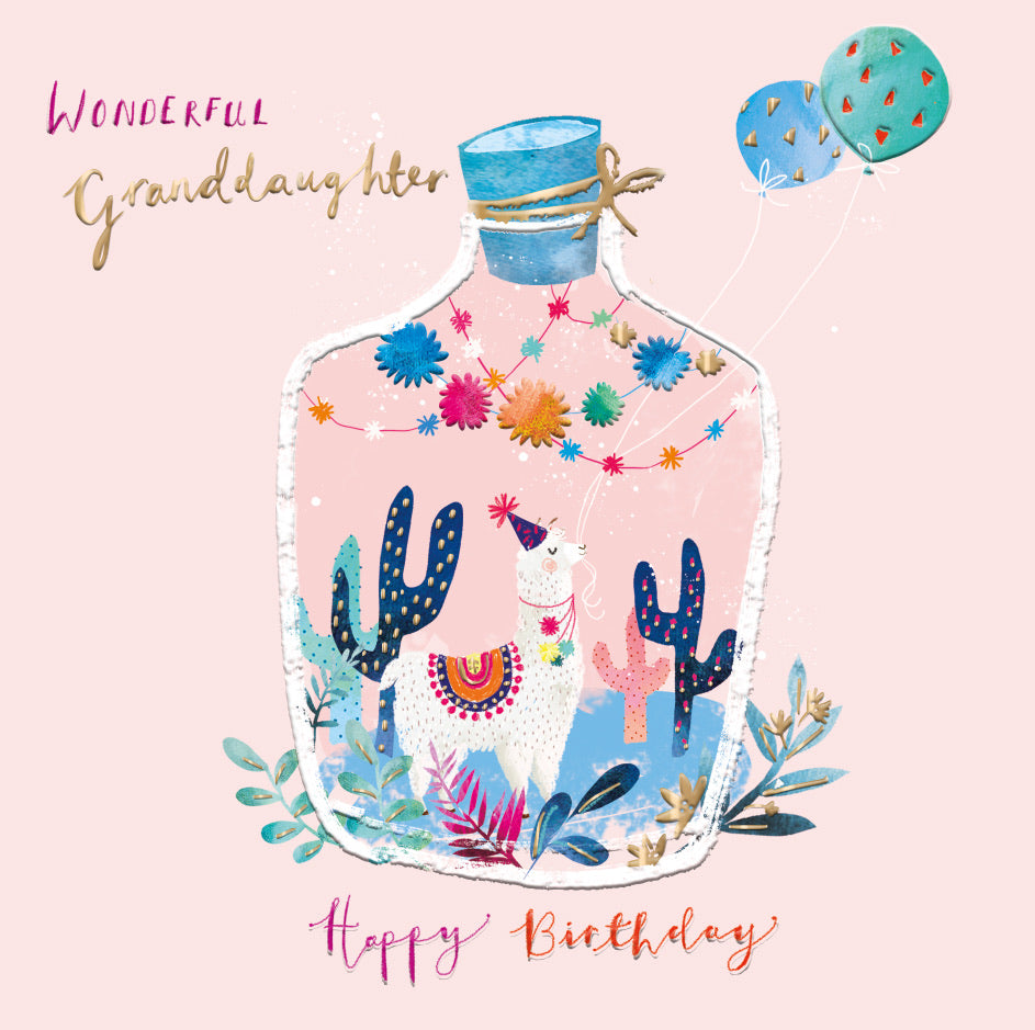 Wonderful Granddaughter Birthday Card