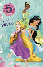 Load image into Gallery viewer, Disney Princess 5th Birthday Card
