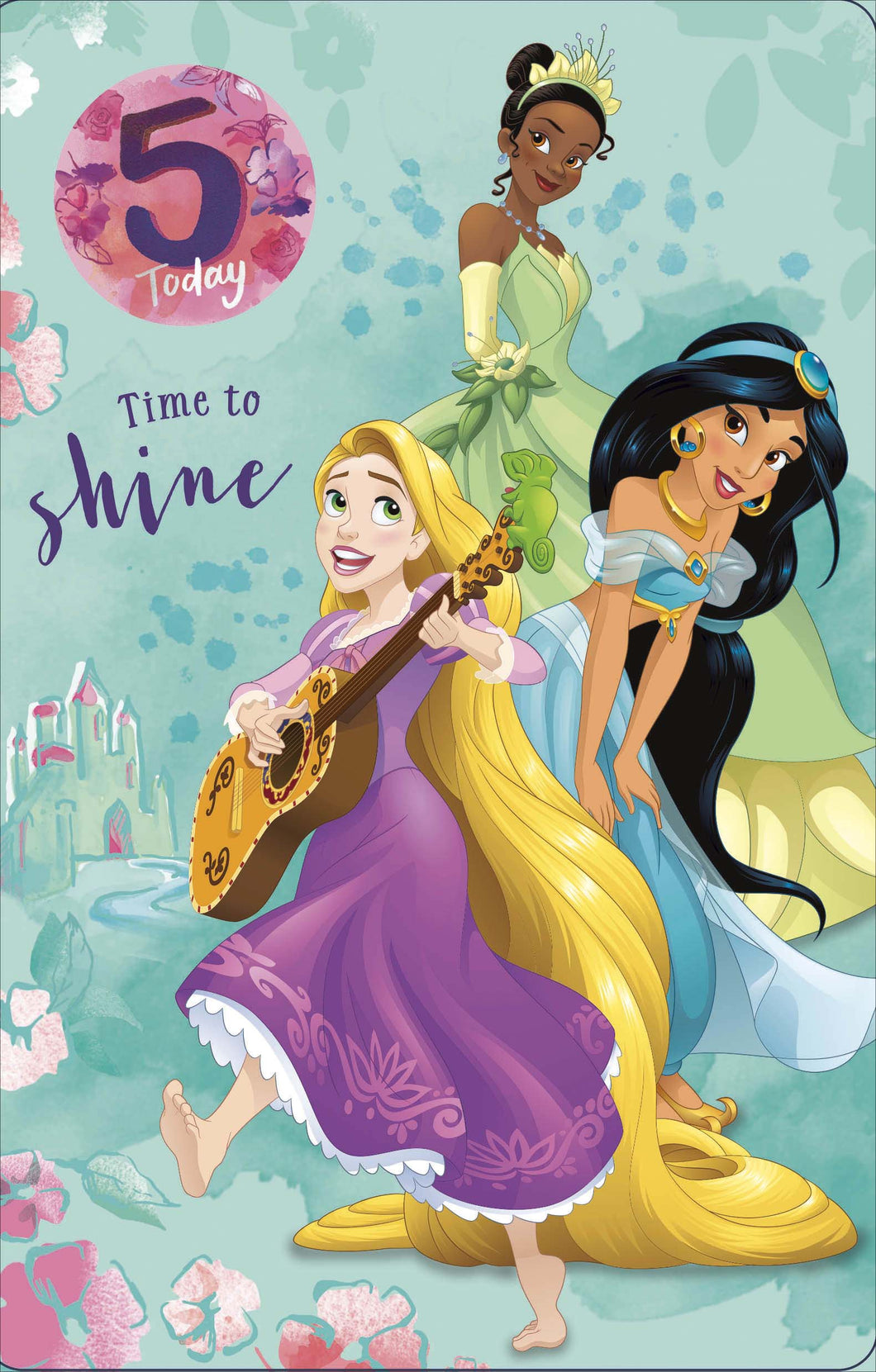 Disney Princess 5th Birthday Card