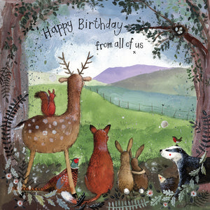 Forest Animals Birthday Card