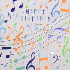 Musical Note Birthday Card