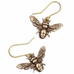 Bronze Bee Earrings