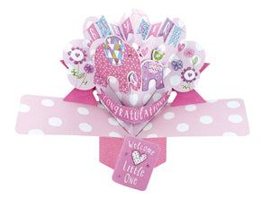 3D Pop Up Baby Girl Card