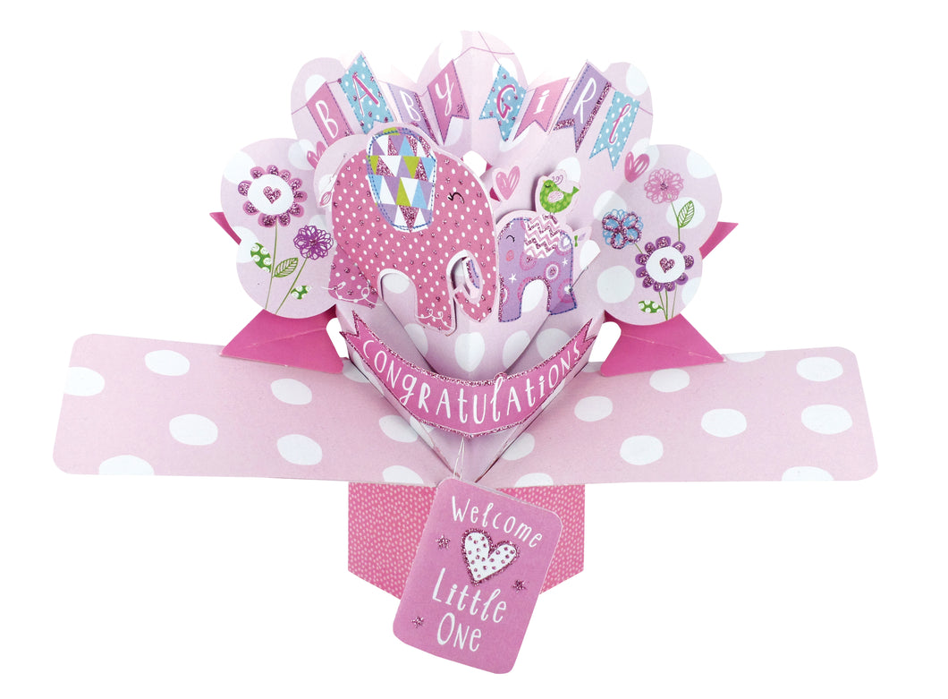 3D Pop Up Baby Girl Card