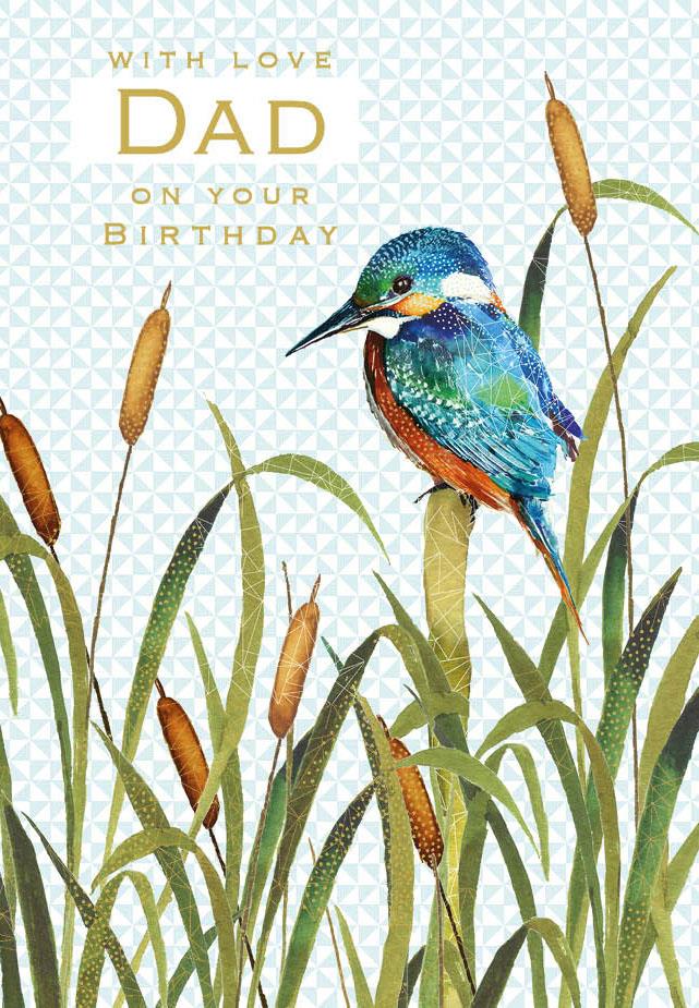 Dad Kingfisher Birthday Card