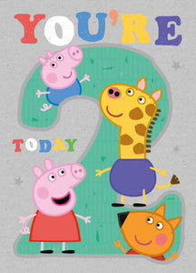 Peppa Pig 2nd Birthday Card