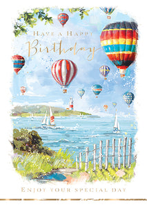 Hot Air Balloon Birthday Card