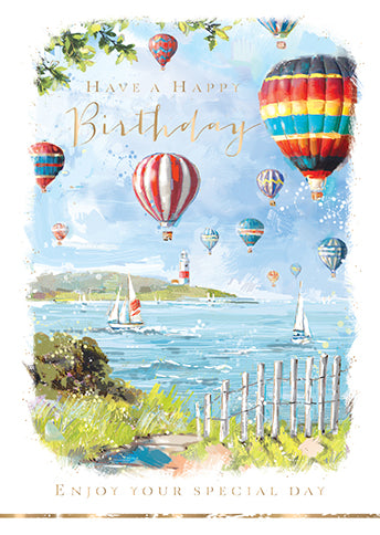 Hot Air Balloon Birthday Card