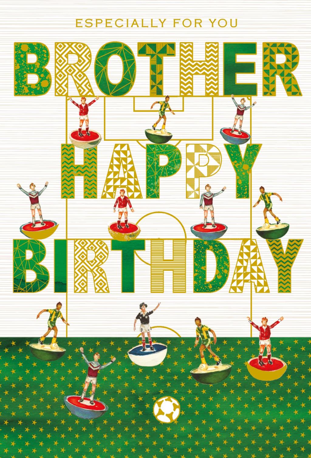 Football Brother Birthday Card